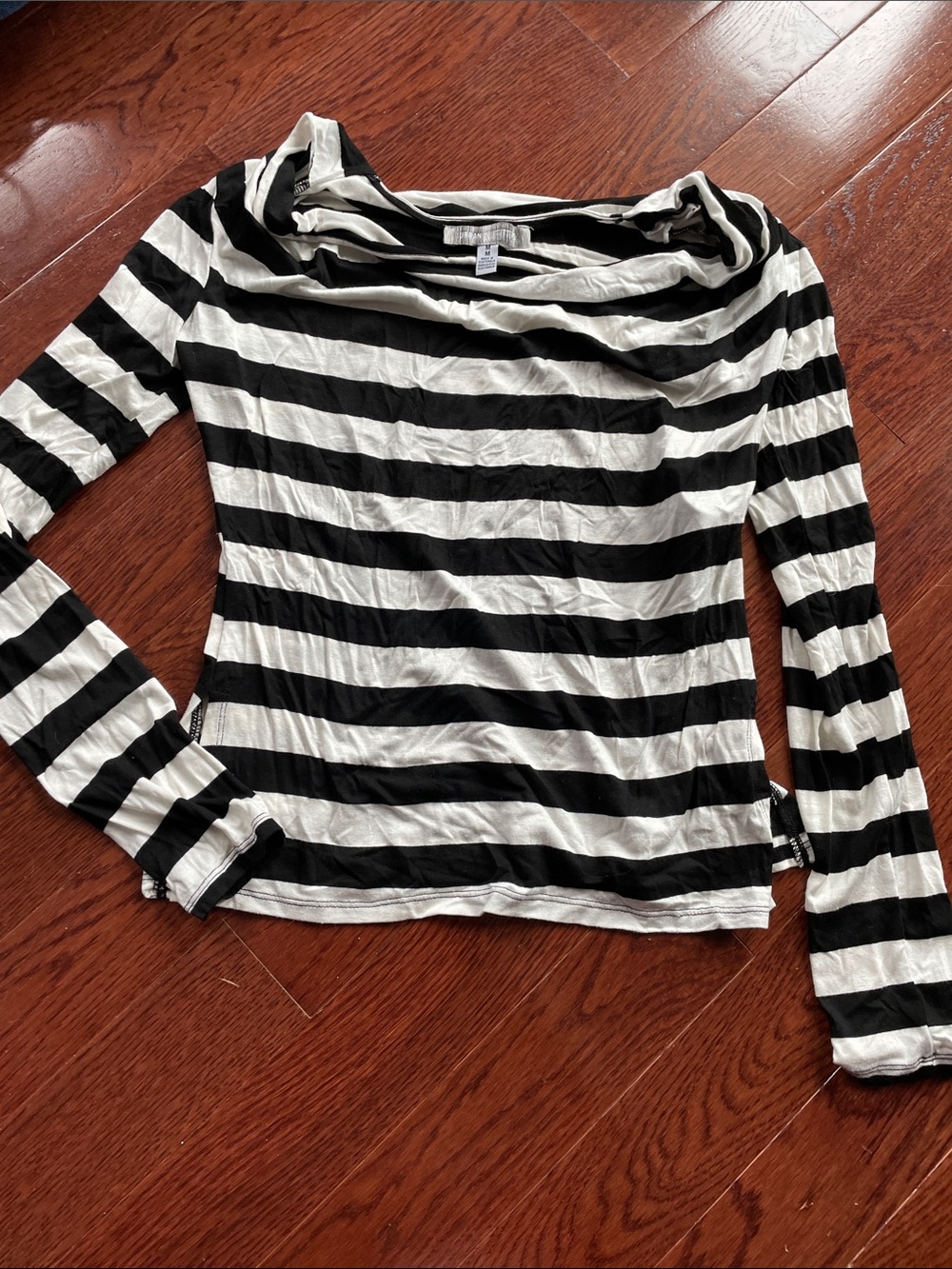 Urban Outfitters Striped Long Sleeve Boatneck Top